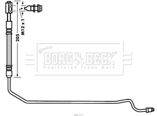 BORG & BECK Bremžu šļūtene BBH7911